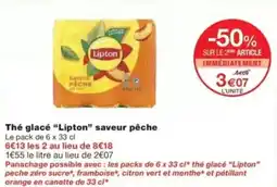 Monop' The glacé lipton saveur pêche offre