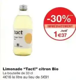 Monop' Limonade tact! citron bio offre