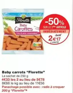 Monop' Baby carrots florette offre