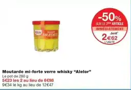 Monop' Moutarde mi-forte verre whisky alelor offre