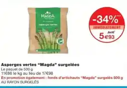 Monop' Asperges vertes magda surgelées offre