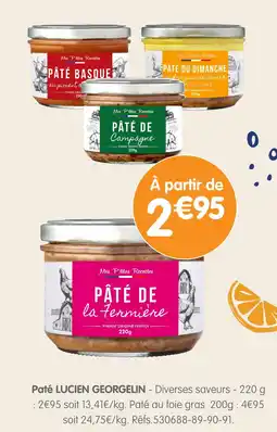 b&m Lucien georgelin pâté offre