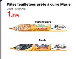 Hmarket Marie pâte feuilletée prête à cuire offre