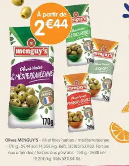 b&m Menguy's olives offre