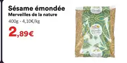 Hmarket Merveille de la nature sésame émondée offre