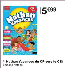Monoprix Nathan vacances du cp vers le ce1 offre