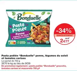 Monoprix Bonduelle pasta poêlée penne légumes du soleil & tomates cerises offre