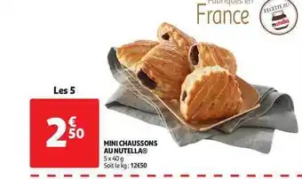 Auchan Mini Chaussons Au Nutella offre
