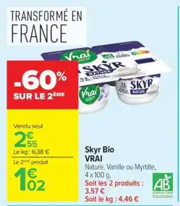 Carrefour Skyr bio VRAI offre