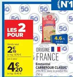 Carrefour Emmental CARREFOUR CLASSIC' offre