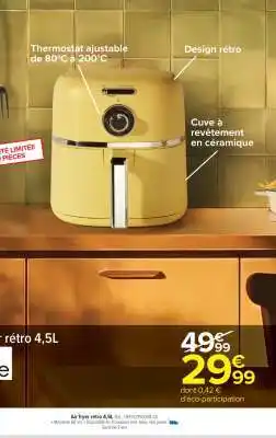 Carrefour Market Air fryer rétro 4,5L offre