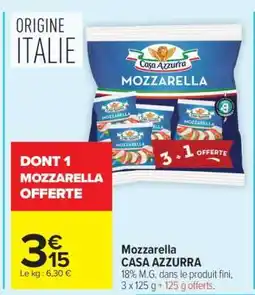 Carrefour Mozzarella Casa Azzurra offre
