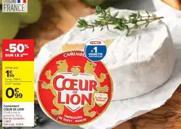 Carrefour Camembert Coeur De Lion offre