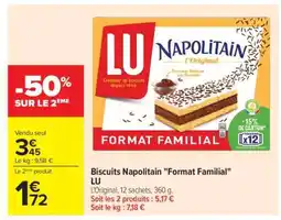 Carrefour Biscuits Napolitain Format Familial LU offre