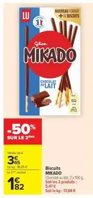 Carrefour Biscuits Mikado offre