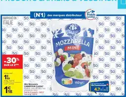 Carrefour Mini Mozzarella CARREFOUR CLASSIC' offre