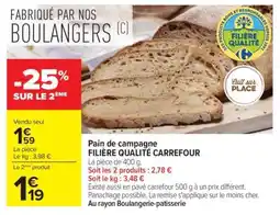 Carrefour Pain de campagne offre
