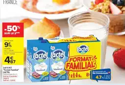 Carrefour Lait U.H.T. Format Familial LACTEL offre