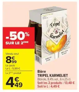 Carrefour Bière Tripel Karmeliet offre