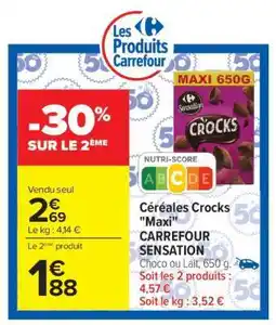 Carrefour Céréales Crocks Maxi offre