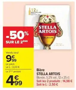 Carrefour Bière STELLA ARTOIS offre
