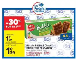 Carrefour Biscuits Bubble & Chock CARREFOUR SENSATION offre