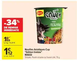 Carrefour Nouilles Asiatiques Cup Edition limitée MAGGI offre