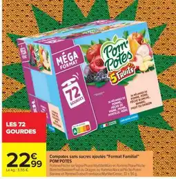 Carrefour POM'POTES 5 Fruits offre