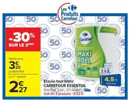 Carrefour Essuie-tout blanc CARREFOUR ESSENTIAL offre