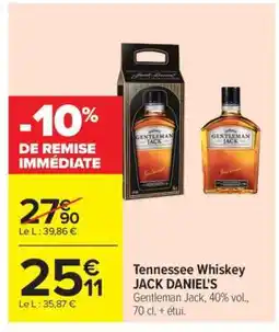 Carrefour Tennessee Whiskey Jack Daniel's offre
