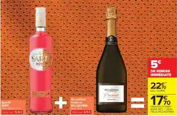 Carrefour 1 BOUTEILLE SARTI ROSA 70CL + 1 BOUTEILLE RICCADONNA offre