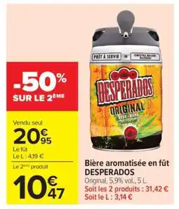 Carrefour Bière aromatisée en fût DESPERADOS offre