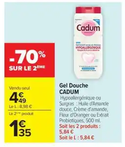 Carrefour Gel Douche Cadum offre