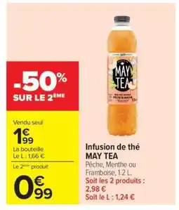 Carrefour Infusion de thé MAY TEA offre