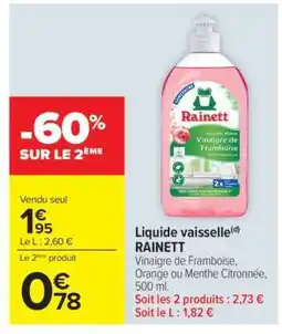 Carrefour LIQUIDE VAISSELLE RAINETT offre