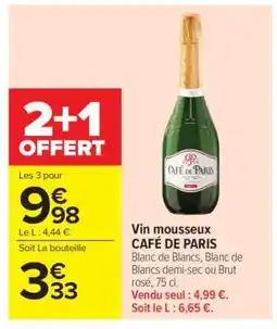 Carrefour Café de Paris offre