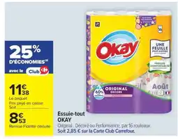 Carrefour ESSUIE-TOUT “OKAY” offre