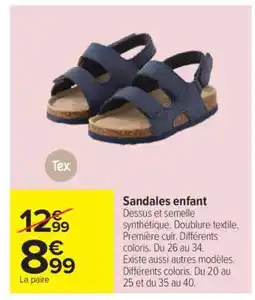 Carrefour Sandales enfant offre