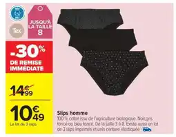 Carrefour Slips homme offre