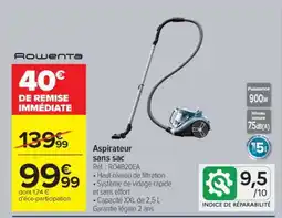 Carrefour Aspirateur sans sac offre