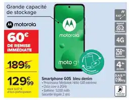 Carrefour Smartphone G05 bleu denim offre