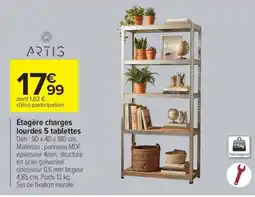 Carrefour Étagère charges lourdes 5 tablettes offre