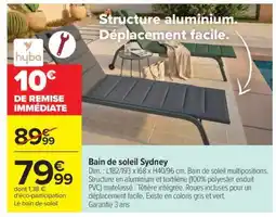 Carrefour Bain de soleil Sydney offre