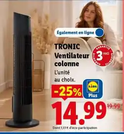 Lidl TRONIC Ventilateur colonne offre