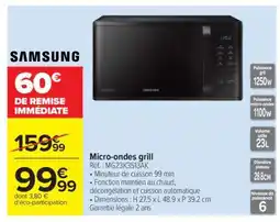 Carrefour Micro-ondes grill offre