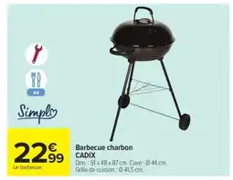 Carrefour Barbecue charbon Cadix offre