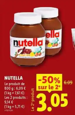 Lidl Nutella offre