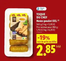 Lidl TOQUE DU CHEF Nems poulet XXL offre
