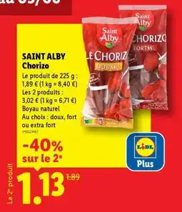 Lidl SAINT ALBY Chorizo offre