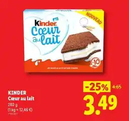 Lidl KINDER Cœur au lait offre